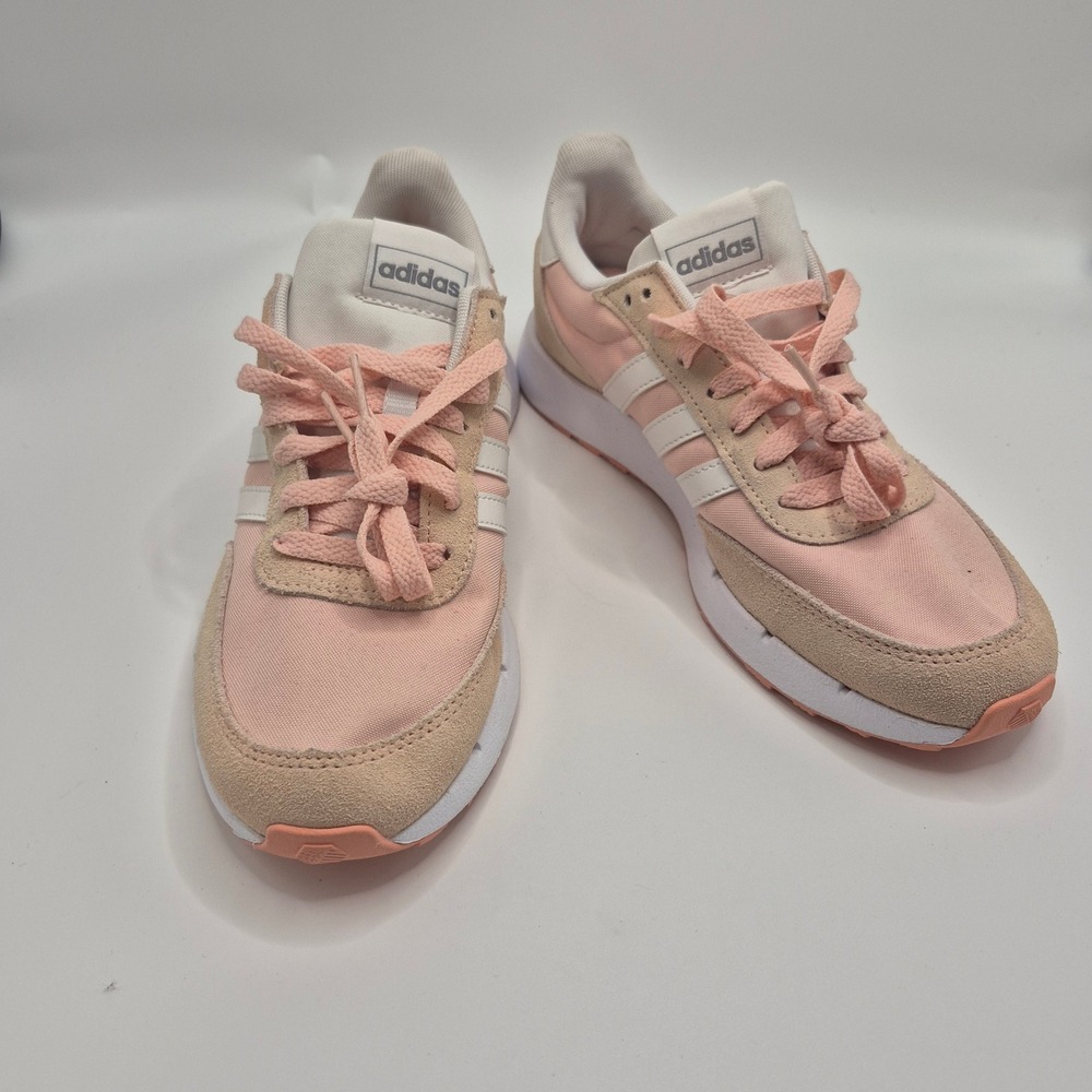 Adidas Run 60s 2.0 Pink Beige Suede Nylon Sneakers H00320 Womens 8